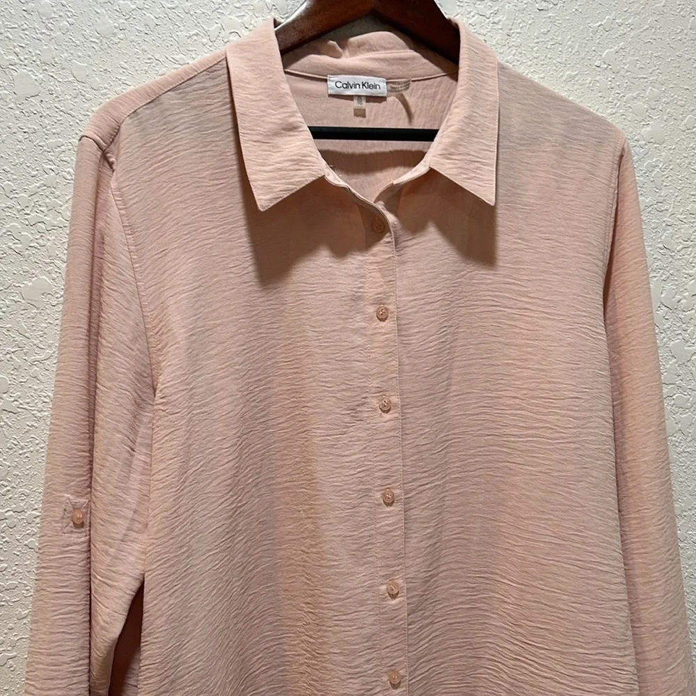 Calvin Klein women’s long sleeve blouse size XL GUC - Picture 4 of 7